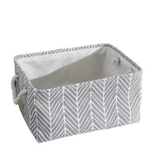 Cube Canvas Fabric Storage Basket Clothes Folding Storage Box For Nursery Underwear Toy Organizer Laundry Basket With Handle - Fab Getup Shop