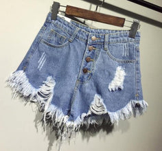 Summer Cool Women Denim Booty Shorts High Waists - Fab Getup Shop