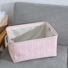 Cube Canvas Fabric Storage Basket Clothes Folding Storage Box For Nursery Underwear Toy Organizer Laundry Basket With Handle - Fab Getup Shop