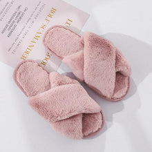 House Slippers Faux Fur Fashion Warm Shoes Woman Slip on Flats Female - Fab Getup Shop