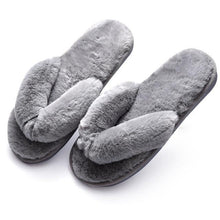 House Slippers Faux Fur Fashion Warm Shoes Woman Slip on Flats Female - Fab Getup Shop