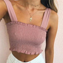 Off Shoulder Ruched Tube Tops Sleeveless Strapless Camis Woman Streetwear - Fab Getup Shop