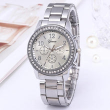 Watch for women Luxury Fashion Geneva Rhinestone Stainless steel Fake Three Eyes Quartz Women watch Gift for lady Relógio Femino - Fab Getup Shop