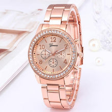 Watch for women Luxury Fashion Geneva Rhinestone Stainless steel Fake Three Eyes Quartz Women watch Gift for lady Relógio Femino - Fab Getup Shop