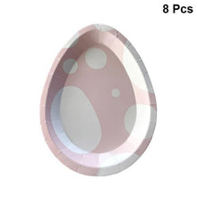 1pc Happy Easter Decoration Rabbit Bunny Egg Shape Banner Cup Plate Gift Bags Easter Party Deco Disposable Tableware Party Favor - Fab Getup Shop