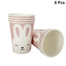 1pc Happy Easter Decoration Rabbit Bunny Egg Shape Banner Cup Plate Gift Bags Easter Party Deco Disposable Tableware Party Favor - Fab Getup Shop