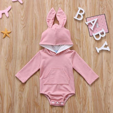 Baby Girl Long Sleeve Bunny Hooded Boy Romper Newborn Outfit Kids Bodysuit Kid Easter Warm Cotton Outfits - Fab Getup Shop