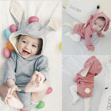 Baby Girl Long Sleeve Bunny Hooded Boy Romper Newborn Outfit Kids Bodysuit Kid Easter Warm Cotton Outfits - Fab Getup Shop