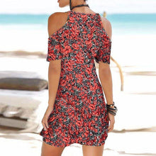 New Bohemian Summer Dress Women Sexy V Neck Strapless Vintage Floral Print Dress Ladies Plus Size Beach Holiday Dresses S-5XL - Fab Getup Shop