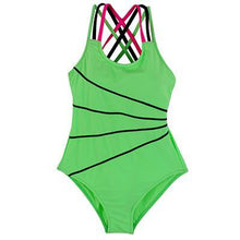 Andzhelika  Swimsuit Girls One Piece Swimwear Solid Bandage Bodysuit Children Beachwear Sports Swim Suit Bathing Suit AK8675 - Fab Getup Shop