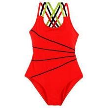 Andzhelika  Swimsuit Girls One Piece Swimwear Solid Bandage Bodysuit Children Beachwear Sports Swim Suit Bathing Suit AK8675 - Fab Getup Shop