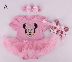 Christmas Baby Girl Infant 3pcs Clothing Sets Suit Princess Tutu Romper Dress/Jumpsuit Xmas Bebe Party Birthday Costumes Vestido - Fab Getup Shop