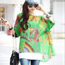 Summer Tops Women  Vintage Bohemian Clothing Batwing Sleeve Chiffon Blouse Shirt Plus Size 6XL For Big Women - Fab Getup Shop