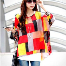 Summer Tops Women  Vintage Bohemian Clothing Batwing Sleeve Chiffon Blouse Shirt Plus Size 6XL For Big Women - Fab Getup Shop