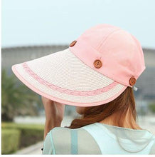 COKK Fashion Women Wide Large Brim Floppy Summer Beach A Sun Hat Straw Hat Button Cap Summer Hats For Women - Fab Getup Shop