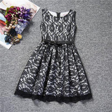 Fashion Flower Christening Lace Dress For Kids 4 to 10 Years Summer Party Dress Girls Children Bow Waistband Mini Tutu Dress - Fab Getup Shop