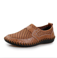 Summer Breathable Mesh Shoes Mens Casual Shoes Genuine Leather Slip On Brand Fashion Summer Shoes Man Soft Comfortable - Fab Getup Shop