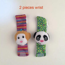 Sozzy Baby Boys Girls Toy Baby Rattle Animal Foot Finder Socks Wrist Strap Soft Children Infant Newborn Plush Sock - Fab Getup Shop