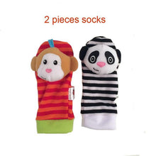 Sozzy Baby Boys Girls Toy Baby Rattle Animal Foot Finder Socks Wrist Strap Soft Children Infant Newborn Plush Sock - Fab Getup Shop