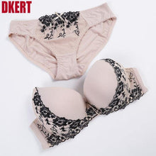 DKERT  Big Size BCD Cup Women Bra Set Push Up Lace Bra Brief Sets Sexy Brassiere Dentelle Femme Underwear Set - Fab Getup Shop