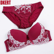 DKERT  Big Size BCD Cup Women Bra Set Push Up Lace Bra Brief Sets Sexy Brassiere Dentelle Femme Underwear Set - Fab Getup Shop