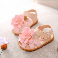 Summer new flower princess girls shoes baby child toe cap covering girls sandals size 21-30 - Fab Getup Shop