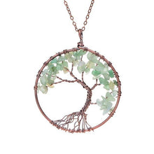 SEDmart 7 Chakra Tree Of Life Pendant Necklace Copper Crystal Natural Stone Necklace Women Christmas Gift - Fab Getup Shop