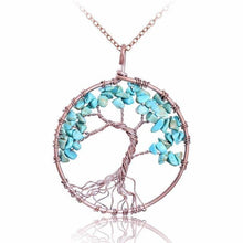 SEDmart 7 Chakra Tree Of Life Pendant Necklace Copper Crystal Natural Stone Necklace Women Christmas Gift - Fab Getup Shop