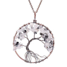 SEDmart 7 Chakra Tree Of Life Pendant Necklace Copper Crystal Natural Stone Necklace Women Christmas Gift - Fab Getup Shop