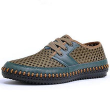 Summer Breathable Mesh Shoes Mens Casual Shoes Genuine Leather Slip On Brand Fashion Summer Shoes Man Soft Comfortable - Fab Getup Shop