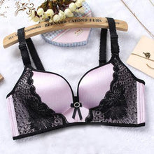 DeRuiLaDy Women Push Up Bra Lace Bralette Adjusted Comfortable Wireless Bra - Fab Getup Shop