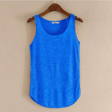 Spring Summer  Tank Tops Women Sleeveless Round Neck Loose T Shirt Ladies Vest Singlets - Fab Getup Shop