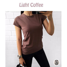 18 Color S-3XL Plain T Shirt Women Cotton Elastic Basic T-shirts Female Casual Tops Short Sleeve T-shirt Women 002 - Fab Getup Shop