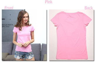 18 Color S-3XL Plain T Shirt Women Cotton Elastic Basic T-shirts Female Casual Tops Short Sleeve T-shirt Women 002 - Fab Getup Shop