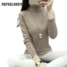 Refeeldeer Women Turtleneck Winter Sweater Women  Long Sleeve Knitted Women Sweaters And Pullovers Female Jumper Tricot Tops - Fab Getup Shop