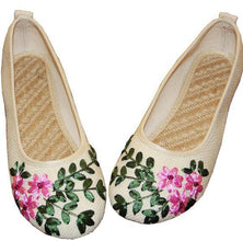 Vintage Embroidered Women Flats Flower Slip On Cotton Fabric Linen Comfortable Old Peking Ballerina Flat Shoes Sapato Feminino - Fab Getup Shop