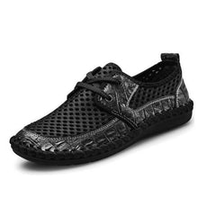 Summer Breathable Mesh Shoes Mens Casual Shoes Genuine Leather Slip On Brand Fashion Summer Shoes Man Soft Comfortable - Fab Getup Shop