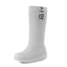 MEMUNIA SIZE 35-44 Ladies snow boots wedges heels slip on women winter boots fur inside mid calf boots sweet shoes - Fab Getup Shop