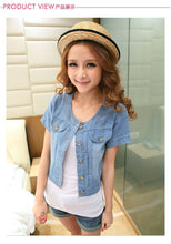 Short Sleeve Denim Jean Jacket