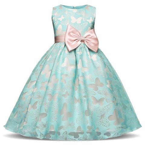 Fancy Butterfly Kids Girl Wedding Flower Girls Dress Princess Party Pageant Formal Dress Prom Little Baby Girl Birthday Dress - Fab Getup Shop