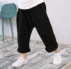 2-7y  Summer Solid Color Linen Pleated Children Knee-length Pants for Baby Boys Girls Pants Harem Pants for Kids Child - Fab Getup Shop