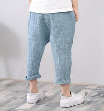 2-7y  Summer Solid Color Linen Pleated Children Knee-length Pants for Baby Boys Girls Pants Harem Pants for Kids Child - Fab Getup Shop