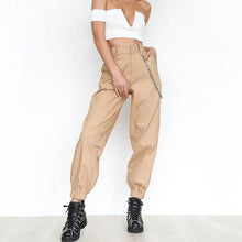 Summer Female High Waist Harem Pants Women Fashion Slim Solid Color Long Pants Hip Hop Pant Streetwear With Chains - Fab Getup Shop