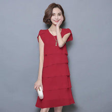 Summer Women Chiffon Dress Plus Size Dresses 5XL Ladies Elegant Female Vestido Cocktail Casual Vintage Party - Fab Getup Shop