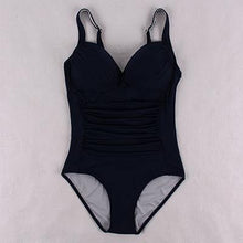 Women Swimwear Solid Beach Plus Size Bodysuits Vintage Retro Fold Bathing Suits Monokini - Fab Getup Shop