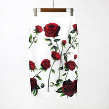 Summer Style Pencil Skirt Women High Waist Green Skirts Vintage Elegant Bodycon Floral Print Midi Skirt - Fab Getup Shop