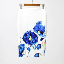 Summer Style Pencil Skirt Women High Waist Green Skirts Vintage Elegant Bodycon Floral Print Midi Skirt - Fab Getup Shop