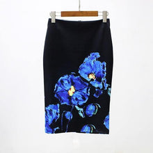 Summer Style Pencil Skirt Women High Waist Green Skirts Vintage Elegant Bodycon Floral Print Midi Skirt - Fab Getup Shop