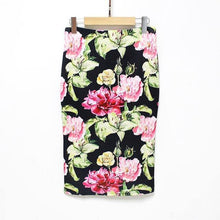 Summer Style Pencil Skirt Women High Waist Green Skirts Vintage Elegant Bodycon Floral Print Midi Skirt - Fab Getup Shop