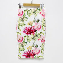 Summer Style Pencil Skirt Women High Waist Green Skirts Vintage Elegant Bodycon Floral Print Midi Skirt - Fab Getup Shop